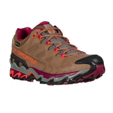 La Sportiva Trail Hiking Shoes Ultra Raptor II Leather Wide GTX (Nubuck leather, waterproof) brown/plum Women