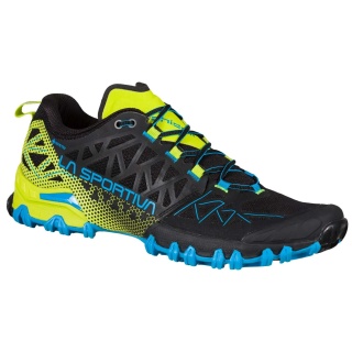 La Sportiva Trail Running Shoes Bushido II GTX (waterproof) black/neon yellow/blue Men