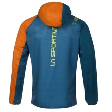 La Sportiva Trail Running Jacket Vento Windbreaker (lightweight, windproof, high breathability) storm blue/orange Men