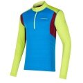 La Sportiva Functional Long Sleeve Shirt Galaxia (moisture-wicking, reflective) blue/lime men's