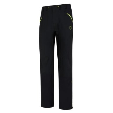 La Sportiva Monument Trousers (elastic waistband with drawstring) long black/lime men's