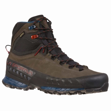 La Sportiva Hiking Shoes TX 5 GTX Nubuck Leather (waterproof, stable, protective) dark brown/opal Men