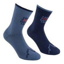 La Sportiva Trekking Socks For Your Mountain (quick-drying, maximum cushioning) deep blue/hurricane blue - 1 Pair