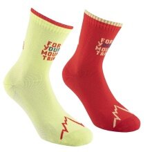 La Sportiva Trekking Socks For Your Mountain (quick-drying, maximum cushioning) yellow/red - 1 Pair