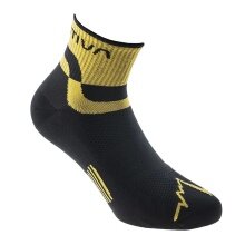 La Sportiva Trail Running Sock (quick-drying, optimal fit) black/yellow - 1 pair