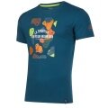 La Sportiva Hiking/Leisure Tshirt Volumes (Cotton) storm blue Men