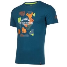 La Sportiva Hiking/Leisure Tshirt Volumes (Cotton) storm blue Men