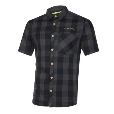 La Sportiva Nomad Hiking Shirt (with Chest Pocket) Short Sleeve Carbon Grey/Black Men's