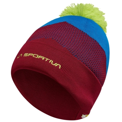 La Sportiva Winter Hat (Beanie) Knitty Burgundy/Electric Blue