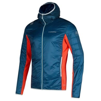 La Sportiva Aequilibrium Insulation Hoody (light, breathable) dark blue/red men's jacket