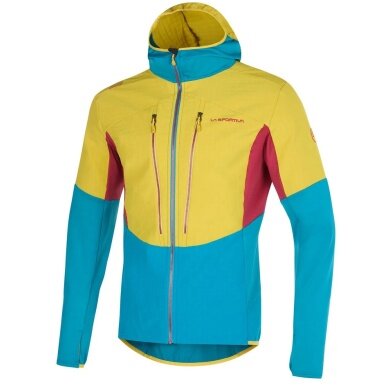 La Sportiva Fleece Hoodie Session Tech Hoody (for ski tours) yellow/blue Men