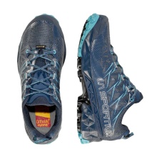 La Sportiva Akyra GTX Trail Running Shoes (waterproof, for long distances) dark blue/aqua blue ladies