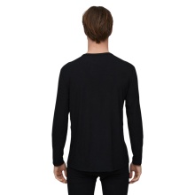 Le Bent Underwear Long Sleeve Core Lightweight Crew (Viscose and Merino Wool) black men's