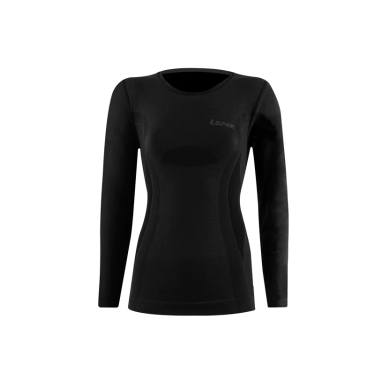 Lenz Functional Underwear Long Sleeve Merino 6.0 Round Neck Black Women