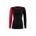 Lenz Functional Underwear Long Sleeve Merino 6.0 Round Neck Black/Red Women