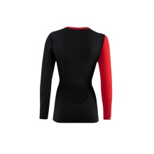 Lenz Functional Underwear Long Sleeve Merino 6.0 Round Neck Black/Red Women