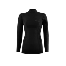 Lenz Functional Underwear Long Sleeve Shirt Merino 6.0 Stand-up Collar Black Women