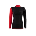 Lenz Functional Underwear Long Sleeve Shirt Merino 6.0 Stand-up Collar Black/Red Women