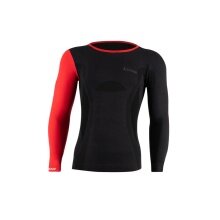 Lenz Functional Underwear Long Sleeve Merino 6.0 Round Neck black/red Men