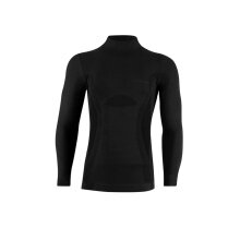 Lenz Functional Underwear Long Sleeve Shirt Merino 6.0 Stand-Up Collar Black Men