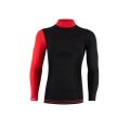 Lenz Functional Underwear Long Sleeve Shirt Merino 6.0 Stand-up Collar Black/Red Men