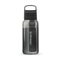 LifeStraw Go Series Water Bottle with Water Filter, Closure with Silicone Mouthpiece, BPA Free Black - 1 Litre