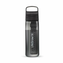 LifeStraw Go Series Water Bottle with Water Filter, Closure with Silicone Mouthpiece, BPA Free Black - 650 ml