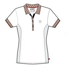 Limited Sports Polo Pearl white/brown Women