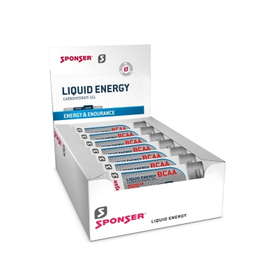 Sponser Liquid Energy BCAA Gel Tube (Carbohydrate Gel with BCAA) Strawberry/Banana 18x70g Box