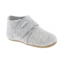 Living Kitzbühel Slippers Velcro Model Felt (Wool) - high shaft - Plain Kids mist grey Toddlers (18-26)