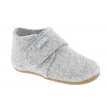 Living Kitzbuhel Slippers Velcro Model Felt (Wool) - high shaft - Plain Kids mist grey Children (27-30)