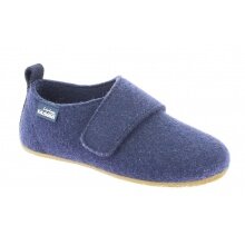 Living Kitzbuhel Slippers Velcro Model Felt (Wool) Uni Kids Dark Blue Toddlers