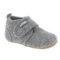 Living Kitzbühel Slippers Velcro Model Velour Leather Cap Felt (Merino Wool) Kids Grey Toddlers (24-26)