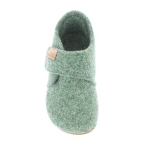 Living Kitzbuhel Slippers Velcro Shoe Felt (Wool) Plain green Toddlers (27-30)