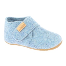 Living Kitzbühel Slippers Velcro Shoe Felt (Wool) Plain light blue Toddlers (27-30)