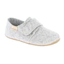 Living Kitzbuhel Slippers Velcro Model Felt (90% Wool) Plain fog gray Toddlers