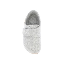 Living Kitzbuhel Slippers Velcro Model Felt (90% Wool) Plain fog gray Toddlers