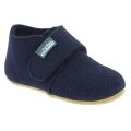 Living Kitzbühel Slippers Velcro Model Felt (recycled Wool) - High Shaft - Solid Colour Kids Night Blue Children (27-30)