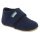 Living Kitzbühel Slippers Velcro Model Felt (recycled Wool) - High Shaft - Solid Colour Kids Night Blue Children (27-30)