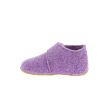 Living Kitzbühel Slippers Velcro Model Felt (recycled Wool) - High Shaft - Solid Colour Kids Purple Children (18-26)