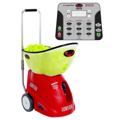 Lobster Ball Machine Elite Grand Four (16-130kmh, 6 pre-installed 6-shot drills, battery up to 8h, oscillator)