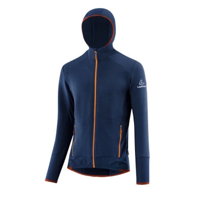 Löffler Hooded Jacket Transtex Rib Hoody (thermal insulation, breathable) dark blue men's