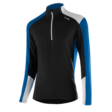 Löffler Long Sleeve Shirt Harley Transtex Midlayer (Half-Zip, quick-drying) black/blue Men's