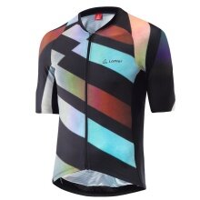 Löffler Bike Shirt Bike Jersey Statement (Full-Zip, lightweight, quick-drying) colourful/black Men's