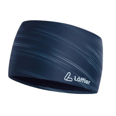 Löffler Headband Snowfall Design (highly elastic) dark blue