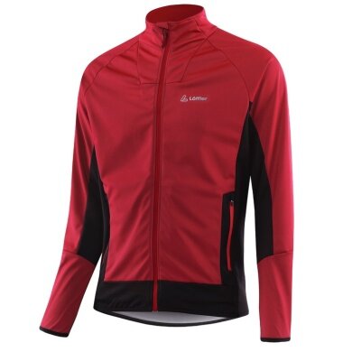 Löffler Softshell Jacket Verve Windstopper Light (windproof, lightweight) red men's