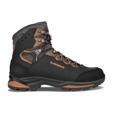 Lowa Hiking Shoes Camino Evo GTX (Trekking, Nubuck leather, waterproof) black/orange Men