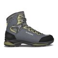 Lowa Hiking Shoes Camino Evo GTX (Trekking, Nubuck Leather, Waterproof) steel blue/kiwi Men