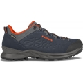 Lowa Hiking-Travel Shoes Explorer Low GTX (Suede leather, waterproof) navy blue/orange Men