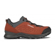 Lowa Hiking-Travel Shoes Explorer Low GTX (Suede leather, waterproof) rust red/grey Men